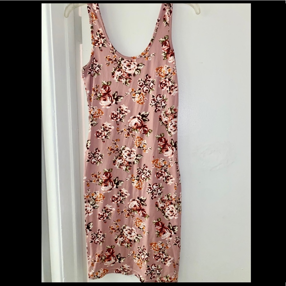 Pink floral dress